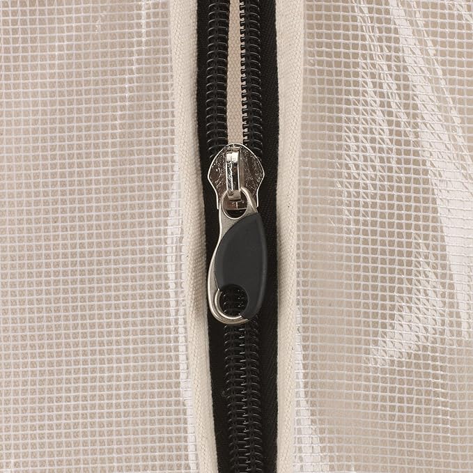 Household Essentials 3392-1 Cedarline Collection Hanging Garment Bag | Dress and Suit Protector | Natural Cotton Canvas,Off-White-Ruum Studio Home