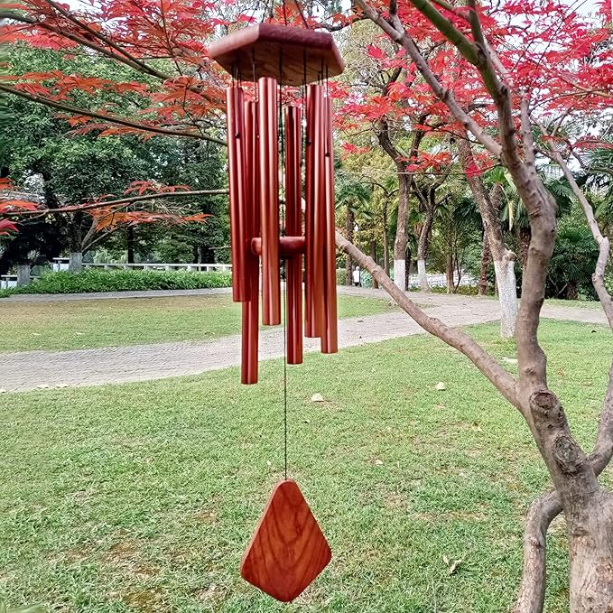 Wind Chimes for Outside, Wind Chimes Outdoor, Windchimes with 6 Tubes for Wedding,Mother's Day and Other Holidy Gifts-Ruum Studio Home