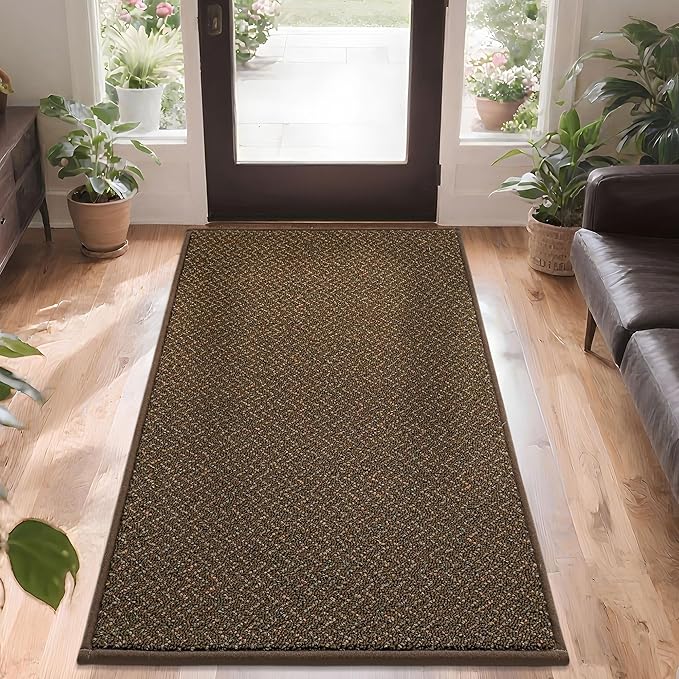 COSY HOMEER-Door-Mat 36"x60" Non Slip Absorbent Entryway Rugs Dirt Trapper Doormats Washable Entrance Mats Low Pile Welcome Floor Mat for Front Back Door and Entry Mats,Brown-Ruum Studio Home