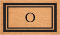 Calloway Mills 152963048O Black Border 30" x 48" Monogram Doormat Letter (O)-Ruum Studio Home