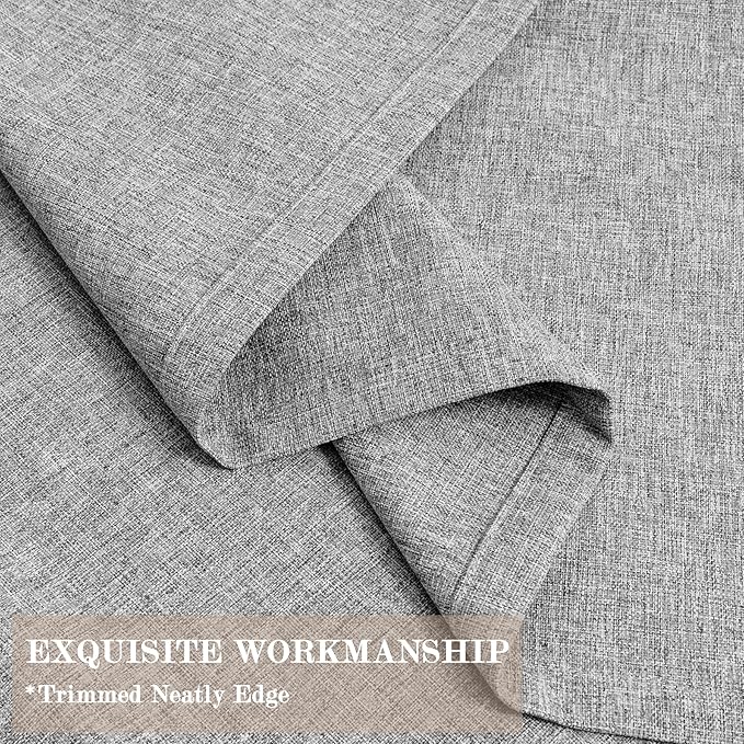 120" Wx108 L Linen Room Divider Drapes for Doorway/Glass Window/Sliding Door/Patio, Extra Wide Pinch Pleated Full Blackout Curtains for Girls Boys Teen Kids Room, 1 Panel, Light Grey-Ruum Studio Home