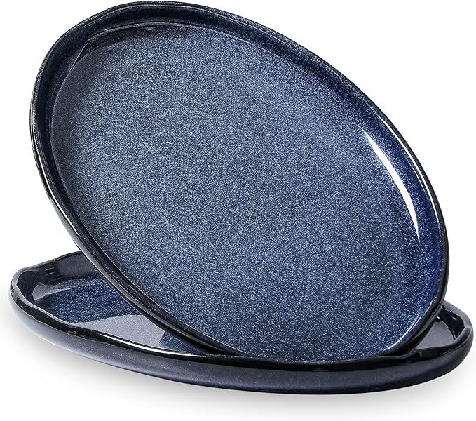 vicrays Serving Platter Ceramic Tray Plates Extra Large Oval 14.5 Inch Porcelain Dinner Plates Long Serving Dish Set Entertaining Party Restaurant Food Meat Sushi Fish Turkey Platter-Ruum Studio Home