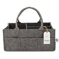 Parker Baby Co. Diaper Caddy - Nursery Storage Bin and Car Organizer for Diapers and Baby Wipes - Charcoal, Large-Ruum Studio Home