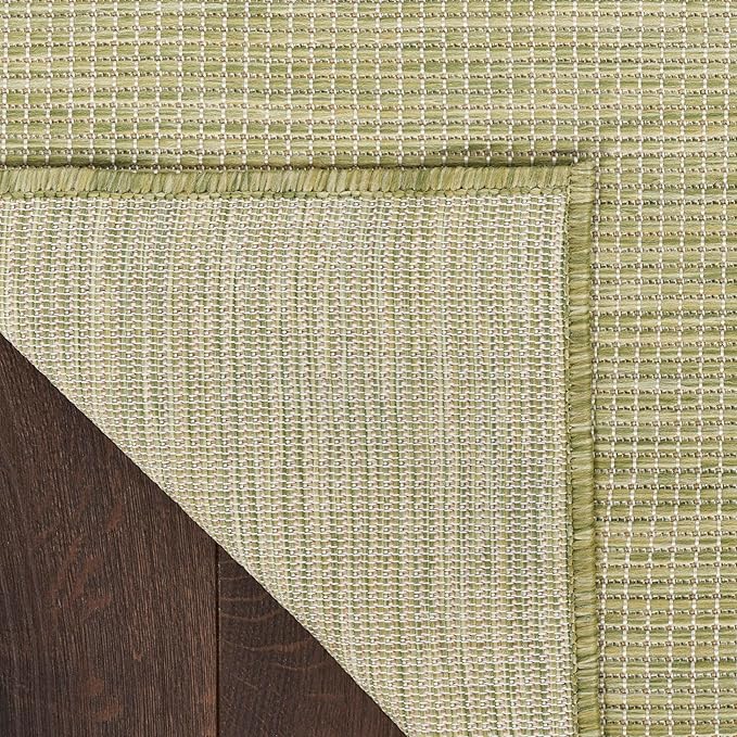 Nourison Home Positano Indoor/Outdoor Green 9' x 12' Area Rug, Easy Cleaning, Non Shedding, Bed Room, Living Room, Dining Room, Backyard, Deck, Patio (9x12)-Ruum Studio Home