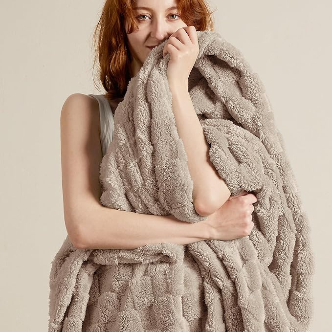 Bedsure GentleSoft California King Blanket for Bed - Super Soft Cozy Blankets for Women Men Girls, Large Fuzzy Fleece Throw for Bedroom Decor, Light Taupe, 102x96 Inches-Ruum Studio Home