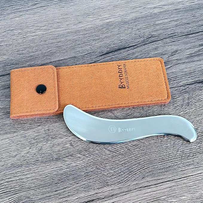 BYYDDIY 6.3 inch Hypoallergenic Titanium Gua Sha Muscle Scraper Tool,Muscle Scraping Tool (S-TI)-Ruum Studio Home