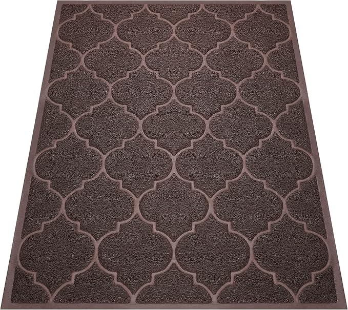 Cosyearn Door Mat, Front Door Mat, 46x35, Welcome Mats for Entryway,Garage,High Traffic Areas, Jumbo Size, Doormat Entrance, Waterproof Mat, Easy Clean, Outdoor Indoor Floor Mat,Non Slip (Brown)-Ruum Studio Home