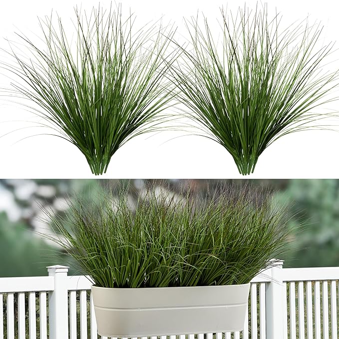 16PCS 17.3" Fake Plants Artificial Wheat Grass Greenery Plastic Plants Fake Grass Artificial Plants for Outdoor Decor Artificial Grass Plant with Greenery Stems for Indoor Home Decoration-Ruum Studio Home
