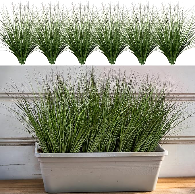 48PCS 17.3" Fake Plants Artificial Wheat Grass Greenery Plastic Plants Fake Grass Artificial Plants for Outdoor Decor Artificial Grass Plant with Greenery Stems for Indoor Home Decoration-Ruum Studio Home