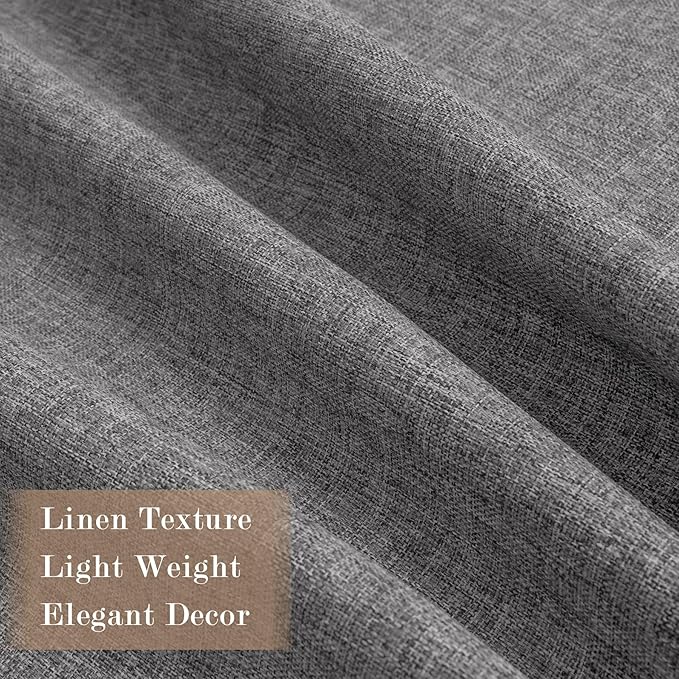 Room Divider Curtains Screen Partitions, Linen Look 100% Blackout Drapery 102 Inches Long, 100" Wide Pinch Pleated Window Drapes, Privacy Protecting, Light Blocking, (1 PC, Gray)-Ruum Studio Home