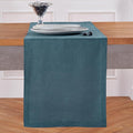 Solino Home Linen Table Runner 72 Inches Long - 100% Pure Linen Peacock Blue Table Runner 14 x 72 Inch - Fete-Ruum Studio Home