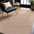 CAMILSON Easy Jute Rug 4x6, Indoor Outdoor Natural Color Fiber Area Rugs for Living Room Patio and Kitchen Rug, Solid Boho Woven Design, Easy-Cleaning, Washable Outside Carpet Alfombras (4 x 6)-Ruum Studio Home