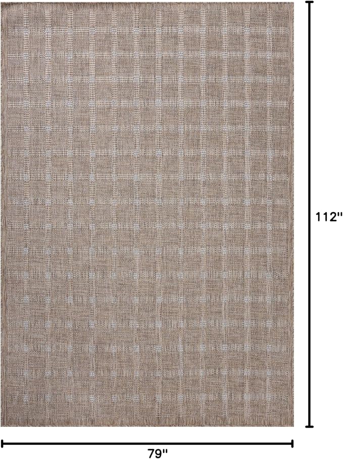 Loloi Amber Lewis Topanga Collection TOP-01 Natural/Bone 6'-7" x 9'-4" Indoor/Outdoor Area Rug-Ruum Studio Home
