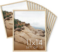 Haus and Hues 11x14 Natural Oak Wood Picture Frames Set of 15 - Premium Bulk Picture Frames 11x14 Bundle - Elegant Gallery Wall Frame Set for Posters, Art Display - Ideal for Wall Decor in Home &-Ruum Studio Home