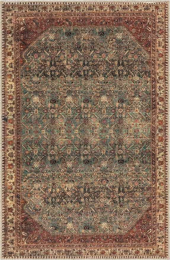 Keen Home Design 2x3 Rug - Machine Washable Entry Rug with Non-Slip Backing, Ideal for Enteryway, Kitchen, Bathroom, Laundry Room - Vintage, Easy Clean, Durable, Low Pile Rug - (2' x 3')-Ruum Studio Home