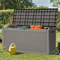 YITAHOME 60 Gallon Resin Deck Box, Weather Resistant Outdoor Rattan Storage Box, Lockable Indoor Outdoor Storage for Supplies and Essentials, Taupe-Ruum Studio Home