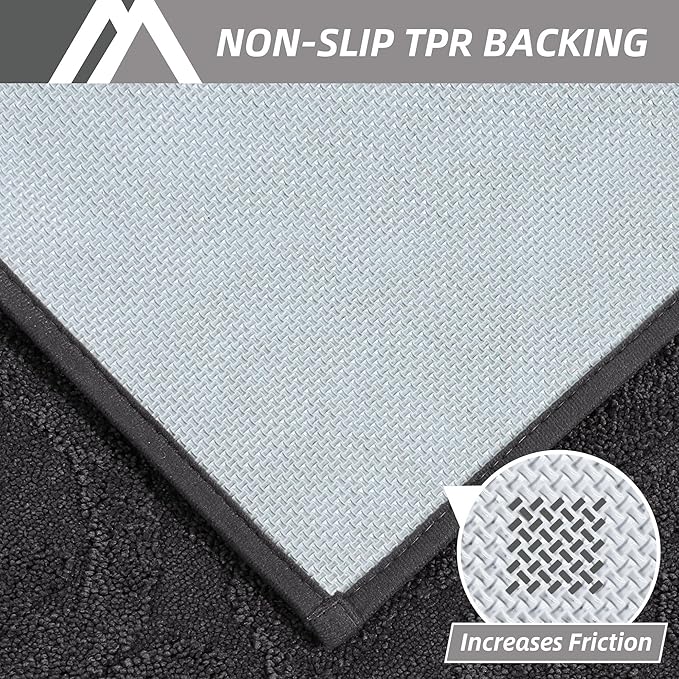 COSY HOMEER-Door-Mat-Non-Slip-Entryway-Rug 24”x36” Absorbent Welcome Mats Washable Dirt Trapper Door Mat Entrance Floor Mats for Front Back Doormats and Wet Shoes,Dark Grey-Ruum Studio Home