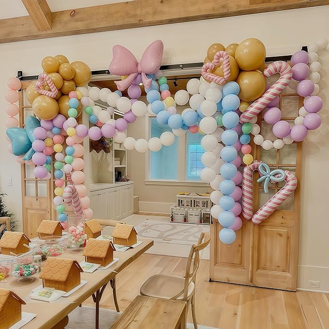 Blue and White Link Balloons, 60PCS Baby Light Blue White Linking Balloons with Tail for Making Balloon Wall Arch and Chains, Quick Balloon for Wedding Birthday Baby Shower Party Decorations (6inch)-Ruum Studio Home