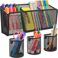 VICNOVA Magnetic Pencil Holder - Metal Pen Holder with Strong Magnets - Storage Basket Organizer for Whiteboard, Refrigerator, Locker Accessories-Ruum Studio Home