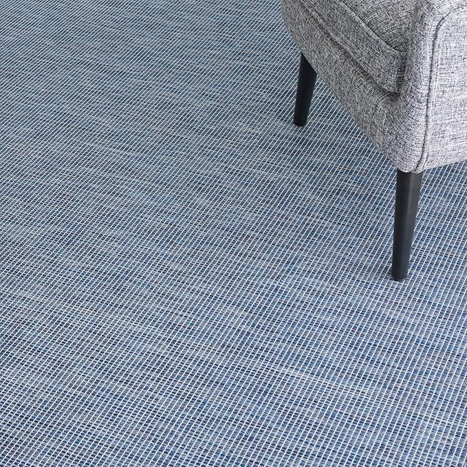 Nourison Positano Indoor-Outdoor Navy Blue 8' x 10' Area Rug, Easy Cleaning, Non Shedding, Bed Room, Living Room, Dining Room, Backyard, Deck, Patio (8x10)-Ruum Studio Home