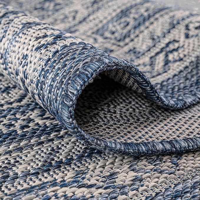 Keen Home Design Terrace Outdoor Area Rug - 6x9 Washable Indoor/Outdoor Rug for Patio, Kitchen, Balcony, Beach, Garden, Deck and Porch, Size: 6'x8'10"-Ruum Studio Home