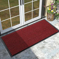 Yimobra Front Door Mat Outdoor Indoor Entrance, 100% Waterproof All-Season All Weather Doormat, Welcome Matt Outside Entry, Non Slip, Low Profile, Heavy Duty Patio Porch Floor Mats,47 x 24,Black Red-Ruum Studio Home