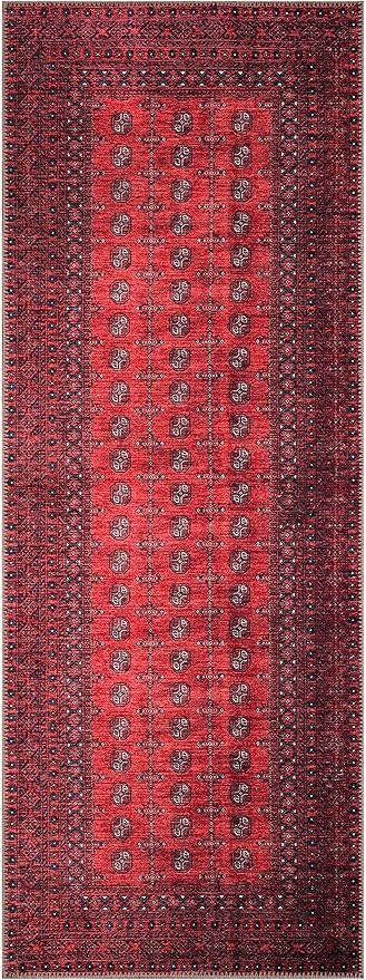 Keen Home Design 2x10 Rug - Machine Washable Runner Rug with Non-Slip Backing, Ideal for Hallway, Entryway, Kitchen, Laundry Room - Vintage, Easy Clean, Durable, Low Pile - (2'6" x 10')-Ruum Studio Home