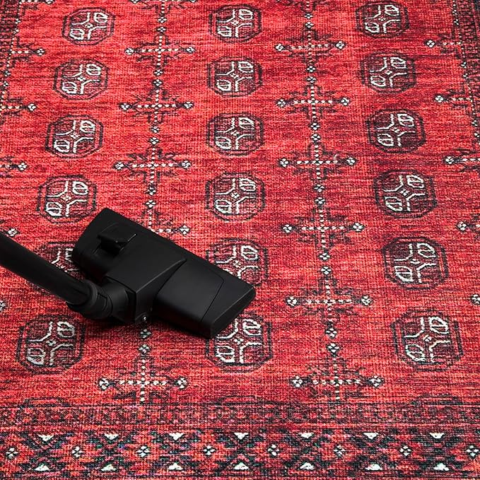 Keen Home Design 2x12 Rug - Machine Washable Runner Rug with Non-Slip Backing, Ideal for Hallway, Entryway, Kitchen, Laundry Room - Vintage, Easy Clean, Durable, Low Pile - (2'6" x 12')-Ruum Studio Home