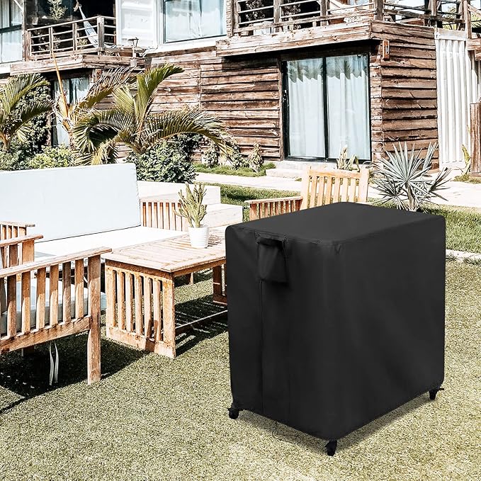Kingling Outdoor Pizza Oven Table Cover for Ooni Large Table, Waterproof Outdoor Grill Prep Table Cover Pizza Oven Stand Cover - 36''L x 32''W x 31''H(Black)-Ruum Studio Home