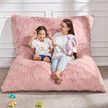 Hobestluk 3 in 1 Bean Bag Chair Giant Bean Bag Chairs for Adults with Plaid Cover Convertible Bean Bag Floor Cushion with Machine Washable Cover for Living Room (Plaid Pink)-Ruum Studio Home