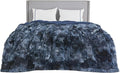 Bedsure GentleSoft Fluffy Tie Dye Navy Blue Blankets Queen Size for Bed, Thick Sherpa Faux Fur Fleece Fuzzy Plush Winter Warm Soft Queen Blankets, Bedroom Decor Blue Cozy Gifts for Women Men, 90x90-Ruum Studio Home