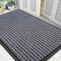 Yimobra Front Door Mat Outdoor Indoor Entrance, 100% Waterproof All-Season All Weather Doormat, Welcome Matt Outside Entry, Non Slip, Low Profile, Heavy Duty Patio Porch Floor Mats,47 x 32,Gray White-Ruum Studio Home