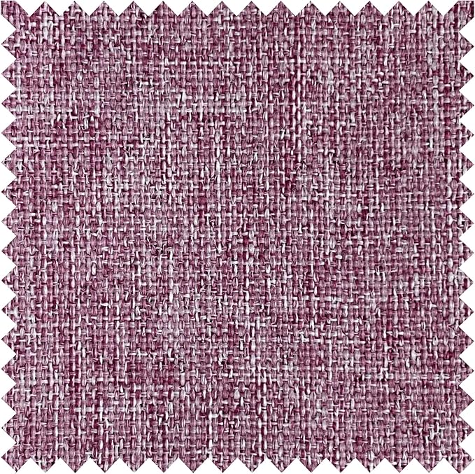 Macochico 52”Wx96”L 100% Blackout Curtains for Bedroom Living Room Nursery Lilac Pinch Pleated Linen Curtains Farmhouse Burlap Drapes Thermal Window Panels with Hooks and Tieback 1 Panel