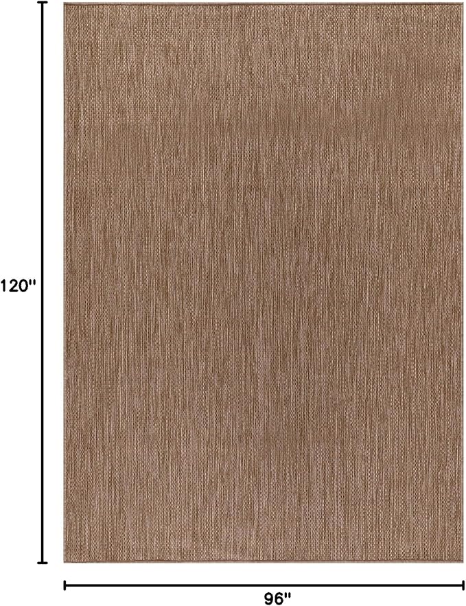 CAMILSON Outdoor Rug 8x10 Modern Area Rugs for Indoor and Outdoor Patios and Porches - Waterproof, Washable, Non-Shedding, Easy-to-Clean Outside Carpet (8 x 10, Solid - Jute)-Ruum Studio Home
