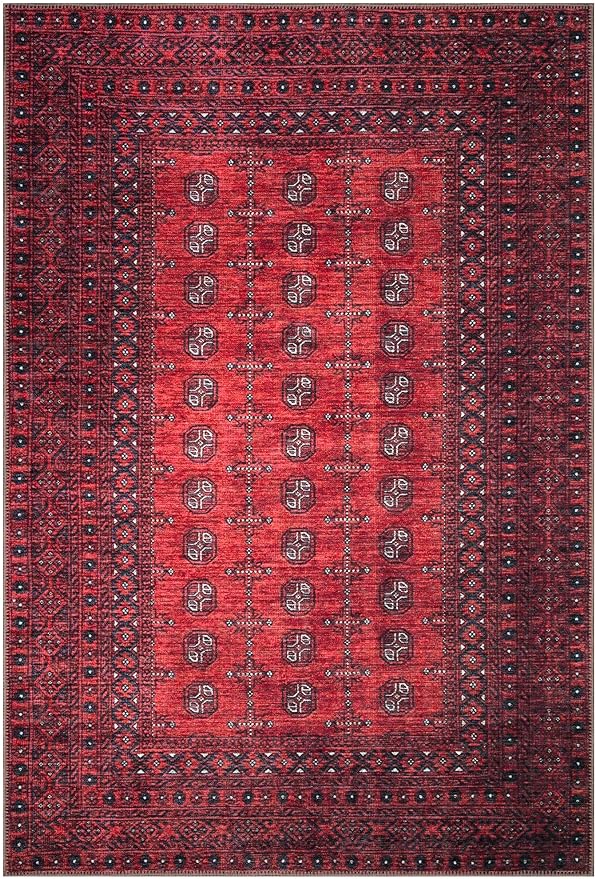 Keen Home Design 9x12 Rug - Machine Washable Area Rug with Non-Slip Backing, Ideal for Living Room, Dining Room, Bedroom - Vintage, Easy Clean, Durable, Low Pile Rug - (9' x 12')-Ruum Studio Home