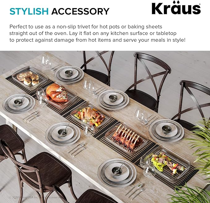 Kraus Multipurpose Over-Sink Roll-Up Dish Drying Rack, Colander and Trivet in Dark Grey, KRM-10DG-Ruum Studio Home