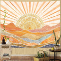 Lunerfex Bohemian Mandala Sunrise Wall Tapestry, Abstract Mountain Scenery Tapestries for Home Decor, Boho Tapestry 80x60 Inch-Ruum Studio Home