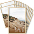 Haus and Hues 11x17 Natural Oak Wood Picture Frames Set of 25 - Premium Bulk Picture Frames 11x17 Bundle - Elegant Gallery Wall Frame Set for Posters, Art Display - Ideal for Wall Decor in Home &-Ruum Studio Home