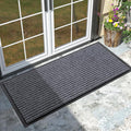Yimobra Front Door Mat Outdoor Indoor Entrance, 100% Waterproof All-Season All Weather Doormat, Welcome Matt Outside Entry, Non Slip, Low Profile, Heavy Duty Patio Porch Floor Mats,47 x 24,Gray White-Ruum Studio Home