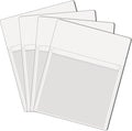 Magnetic Pocket 4 Pack – Self-Adhesive Magnetic Storage Pouch for Documents, Notes & Tools, Strong Magnet Backing for Fridge, Whiteboards, and Metal Surfaces (White 4Pcs)-Ruum Studio Home
