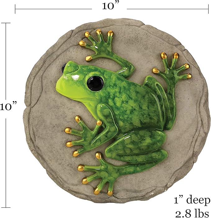 Spoontiques -Garden Décor - Raised Frog Stepping Stone - Decorative Stone for Garden-Ruum Studio Home