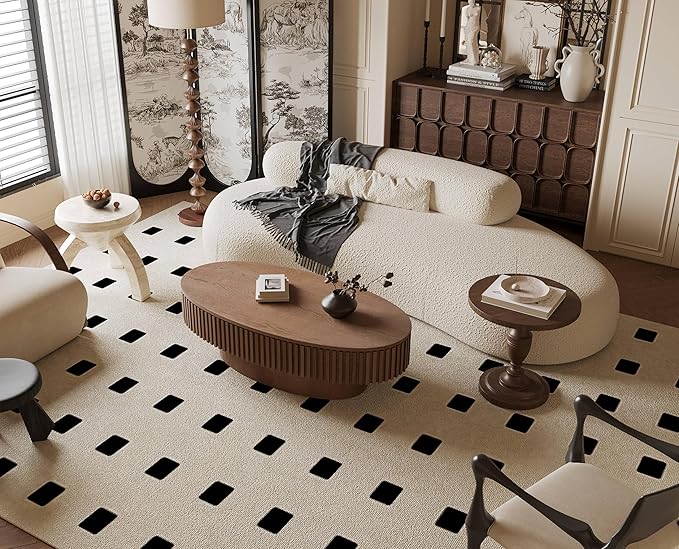 47.2''Oval Coffee Table with Storage, Mid Century Modern Fluted Drum Center Tables with Lid, Solid Wood Side Pedestal Coffee Table Tea Table for Living Room, Bedroom, Apartment-Walnut-Ruum Studio Home