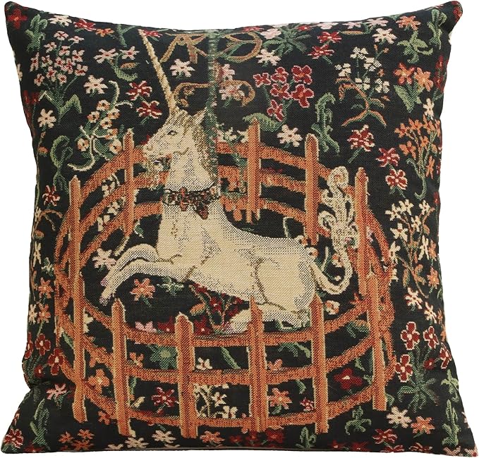 Charlotte Home Furnishings Couch Pillow Covers 16X16 in, Unicorn Decorative Throw Pillow Covers, Belgian Square Tapestry Cushion Case, Living Room Bed Sofa Home Decor, Soft Cotton Jacquard Woven-Ruum Studio Home