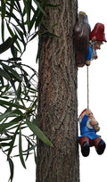 Gnome Tree Hugger Figurines Miniature Fairy Elf Climbing Tree Hanging Statue Garden Sculpture Decorative Outdoor Ornaments-Ruum Studio Home