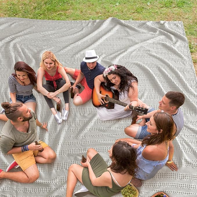 PHF Cooling Waffle Blanket California King Size, Lightweight 60% Rayon Derived from Bamboo & 40% Cotton Breathable Blanket for Hot Sleepers, Soft and Luxury for Bed Couch and Sofa, 110"x96", Grey-Ruum Studio Home