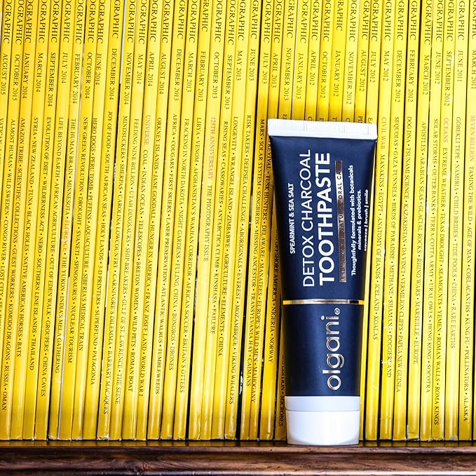 | Detox Charcoal Toothpaste | Natural Whitening Formula with Activated Charcoal | Gentle Whitening Toothpaste | Freshens Breath | Gum Health | Fluoride-Free | Safe for Kids | 2.53 Fl.Oz-Ruum Studio Home
