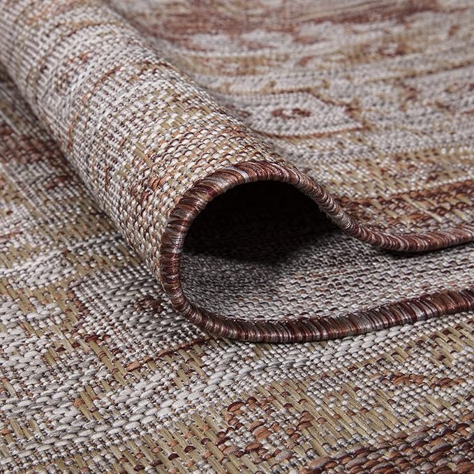 Keen Home Design Terrace Outdoor Area Rug - 6x9 Washable Indoor/Outdoor Rug for Patio, Kitchen, Balcony, Beach, Garden, Deck and Porch, Size: 6'x8'10"-Ruum Studio Home
