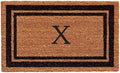 Calloway Mills 152963672X Black Border 36" x 72" Monogram Doormat Letter (X)-Ruum Studio Home