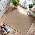 CAMILSON Easy Jute Rug 2x3, Indoor Outdoor Natural Color Fiber Area Rugs for Bathroom and Kitchen Rug, Herringbone Seagrass Boho Woven Design, Easy-Cleaning, Washable Outside Carpet Alfombras (2 x 3)-Ruum Studio Home