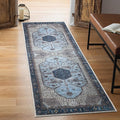 Keen Home Design 2x7 Rug - Machine Washable Runner Rug with Non-Slip Backing, Ideal for Hallway, Entryway, Kitchen, Laundry Room - Vintage, Easy Clean, Durable, Low Pile Rug - (2'6" x 7')-Ruum Studio Home